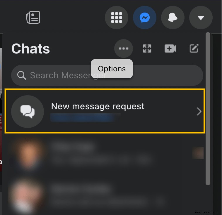 So zeigen Sie Nachrichtenanfragen auf Facebook Messenger an