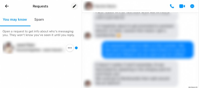 So zeigen Sie Nachrichtenanfragen auf Facebook Messenger an
