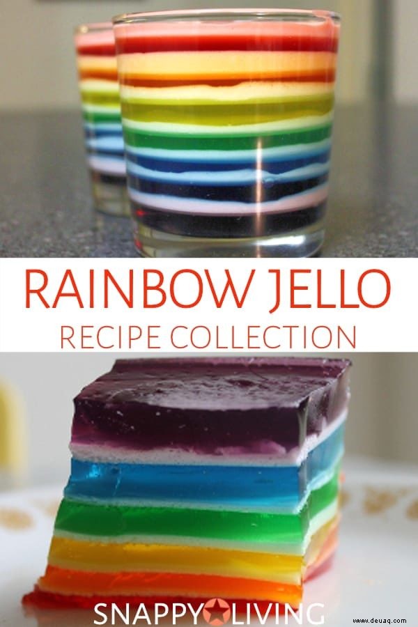 Regenbogen-Jello-Rezeptsammlung 