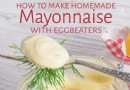 Machen Sie hausgemachte Mayonnaise mit Schneebesen 