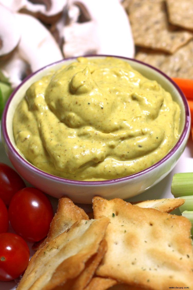 Curry-Dip für Gemüse, Cracker, Chips 