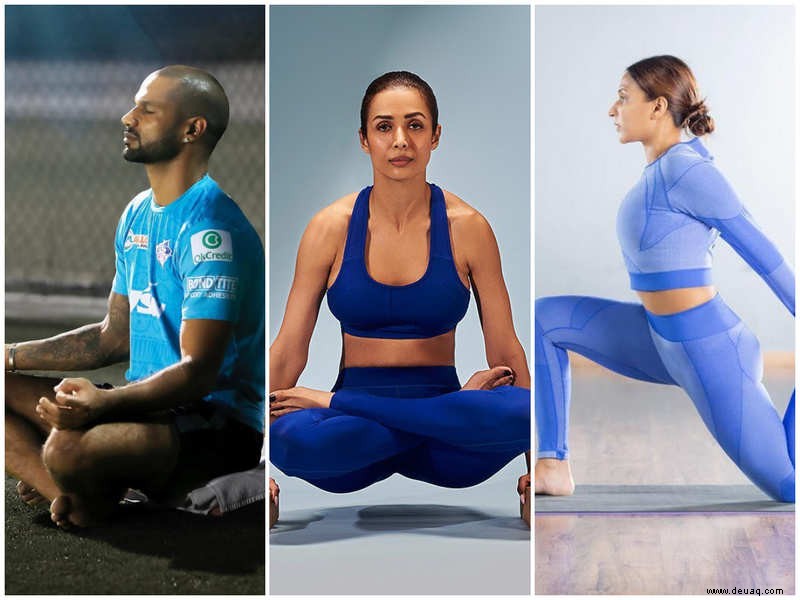Malaika Arora, Aishwaryaa Dhanush und Shikhar Dhawan sprechen darüber, wie ihnen Yoga geholfen hat 