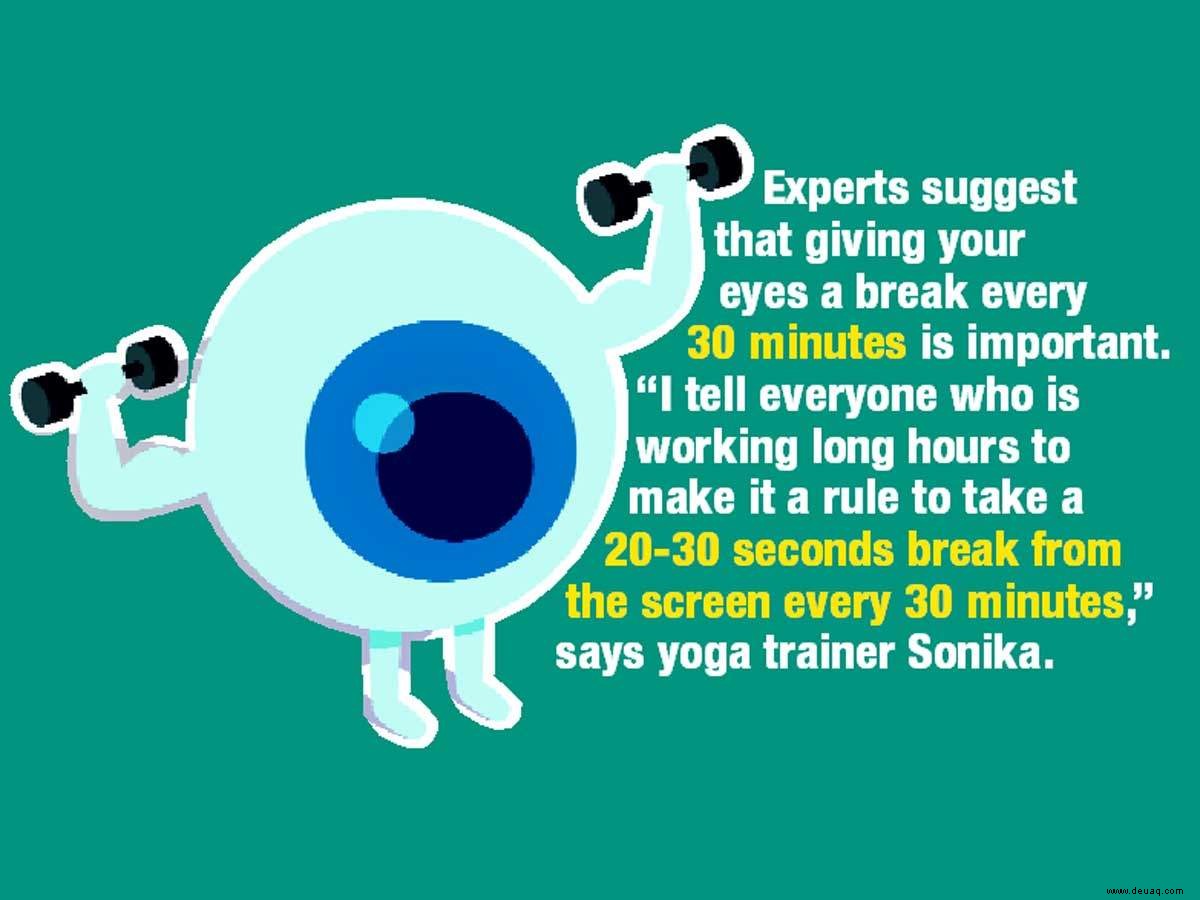 Von Augen-Push-ups bis Asanas:Augen-Yoga ist bei WFH der neueste Fitness-Trend 