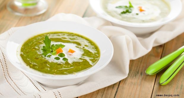 Rezept für französische Erbsensuppe 