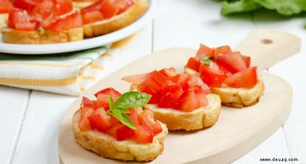 Rezept für Tomaten-Kapern-Bruschetta 