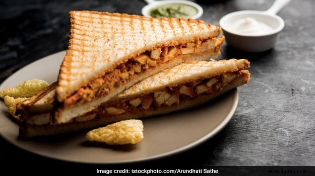 Paneer Bhurji Sandwich-Rezept 