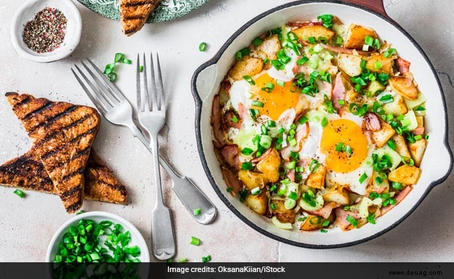 Rezept für Omelette mit Frühlingszwiebeln und Pilzen 