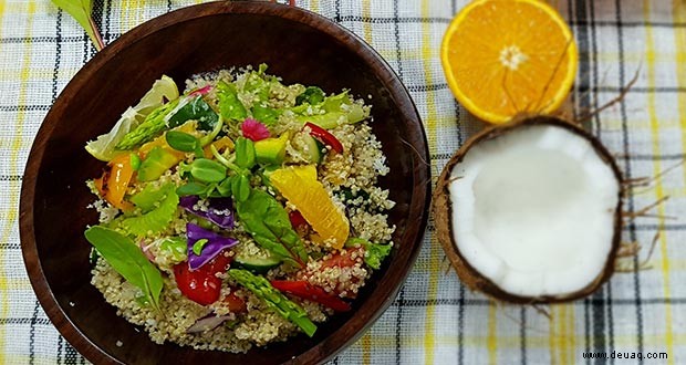 Rezept für Kokos-Limetten-Quinoa-Salat 