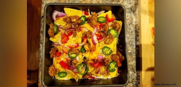 Rezept für mexikanische Hähnchen-Nachos 