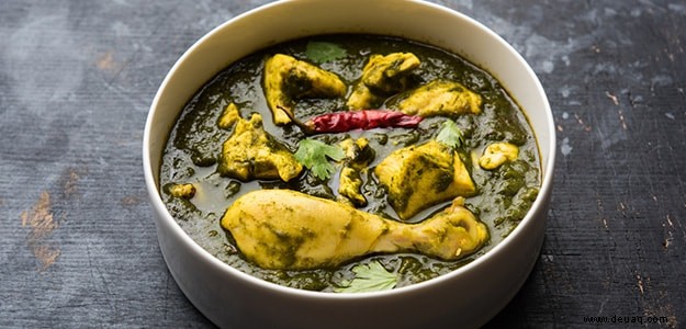 Hyderabadi Green Chicken Rezept 