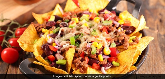 Hühnchen geladenes Nachos-Rezept 