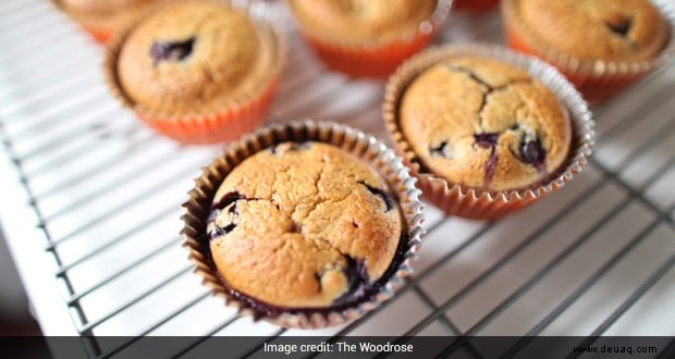 Rezept für Mango-Blaubeer-Muffins 