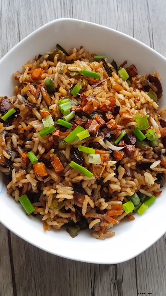Rezept für gebratenen Reis aus Singapur 