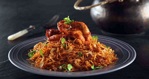 Chicken Mandi Biryani Rezept 