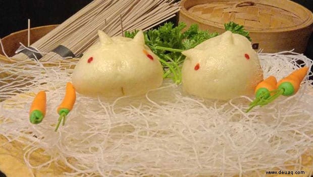 Steam Bunny Chicken Bao Rezept 