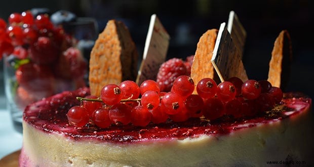 Rezept für gebackenen Wildbeeren-Käsekuchen 