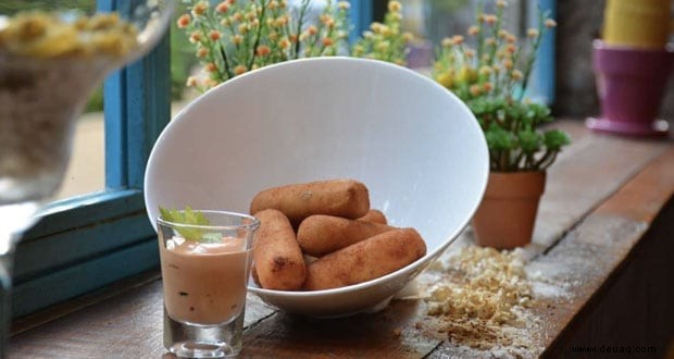 Rezept für geronnene Hüttenkäsekroketten 