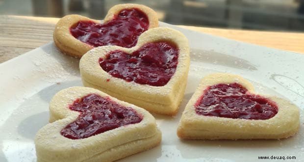 Erdbeermarmelade-Shortbread-Keks-Rezept 