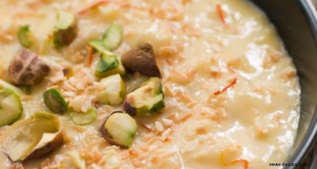 Kheer-Rezept mit Mango und Minze 