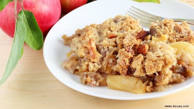 Apple Crumble mit Singhara Atta Rezept 