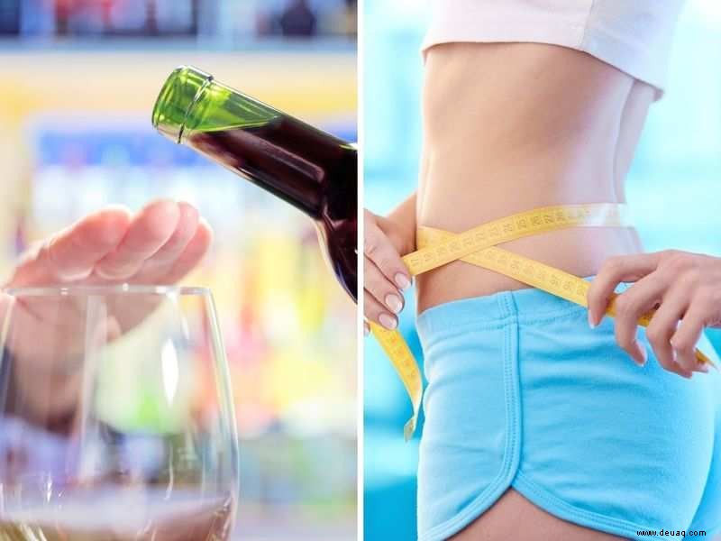 Alkohol und Gewicht:Das Trinken kann Ihre Gewichtsverlustziele sabotieren, heres wie 