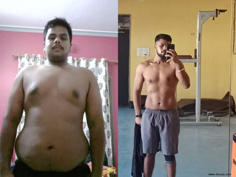 So hat dieser Mann in einem Jahr 44 Kilo abgenommen (Details zu Ernährung und Training im Inneren) 