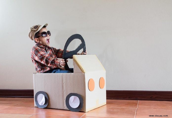 10 kreative Bastelarbeiten aus Pappe für Kinder 