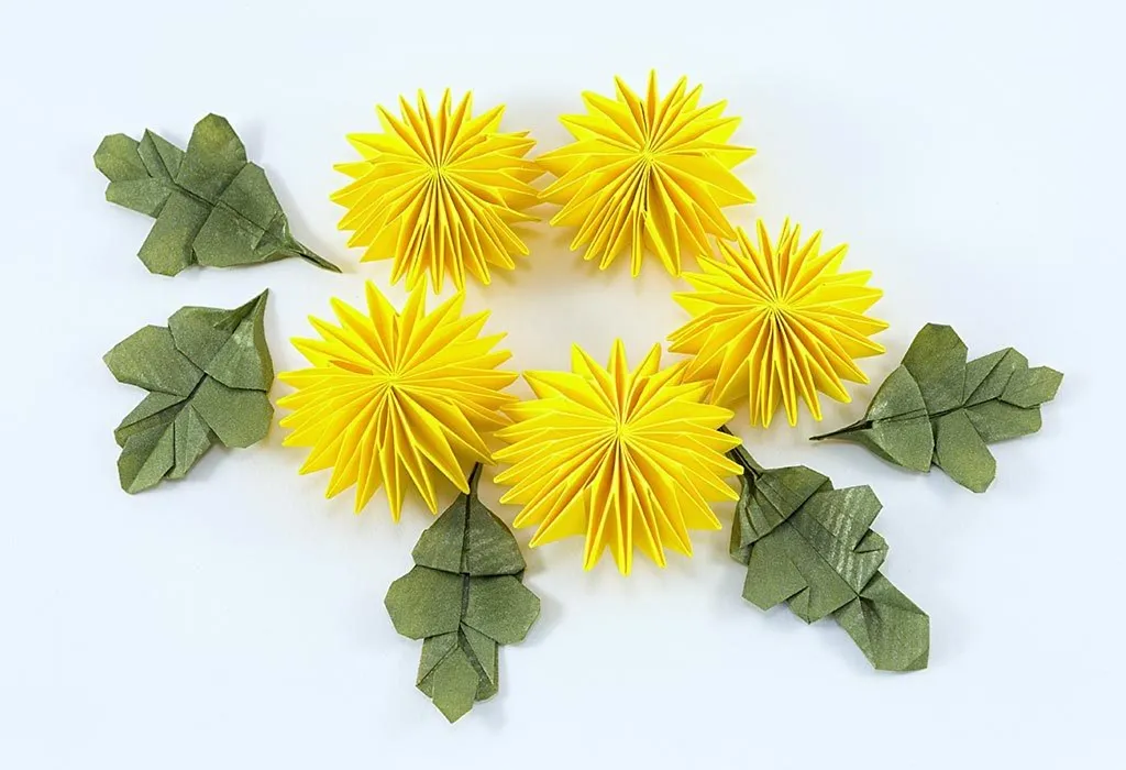 Einfache Origami-Blumen-Ideen für Kinder 