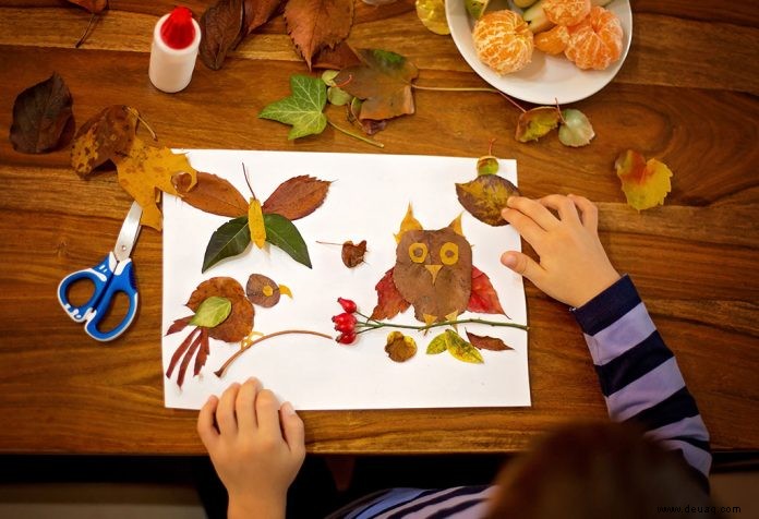 8 fantastische Blattkunst- und Bastelideen für Kinder 