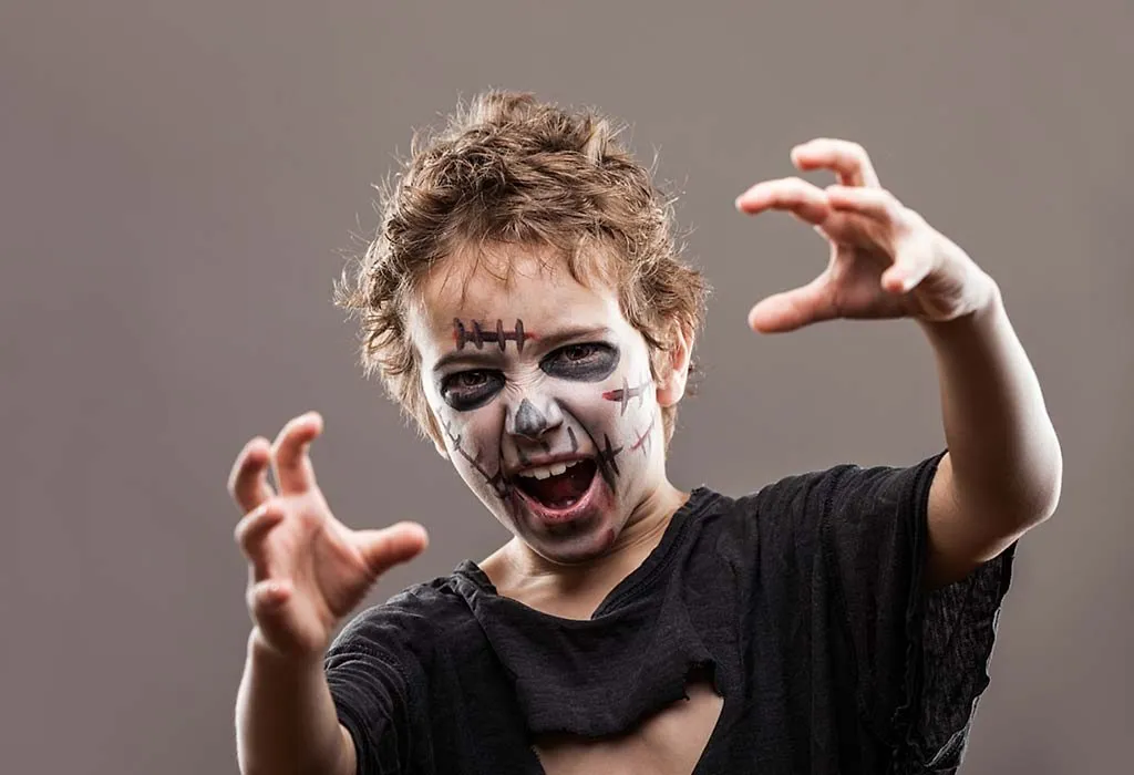 10 einfache und gruselige Halloween-Make-up-Ideen, die Kinder dieses Jahr ausprobieren können 