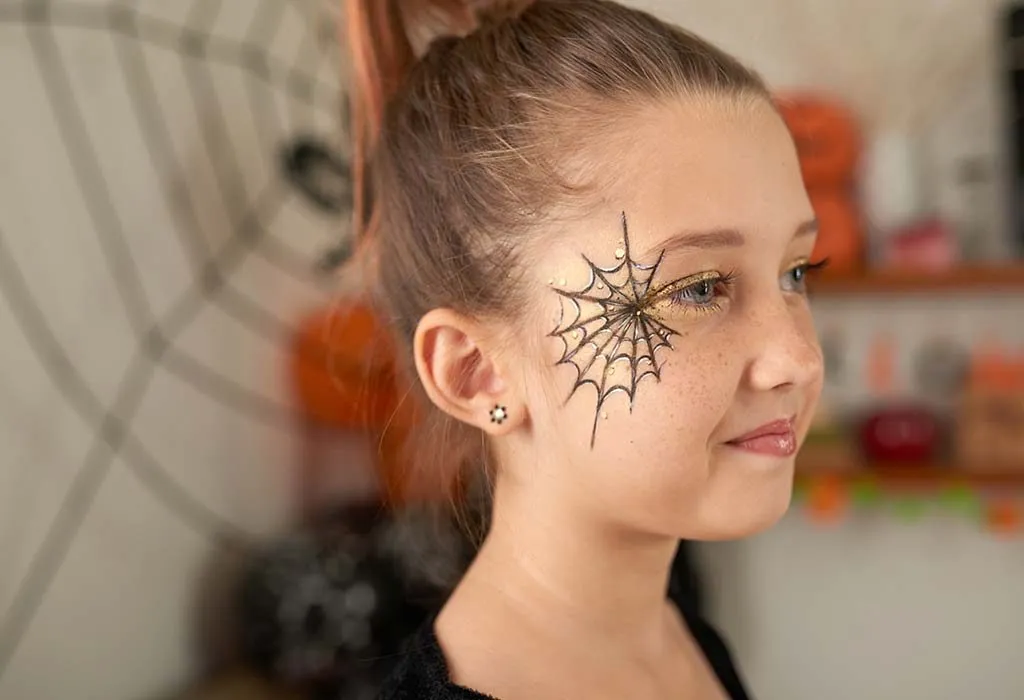 10 einfache und gruselige Halloween-Make-up-Ideen, die Kinder dieses Jahr ausprobieren können 