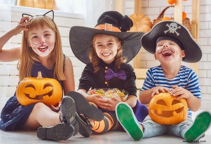 10 einfache und gruselige Halloween-Make-up-Ideen, die Kinder dieses Jahr ausprobieren können 