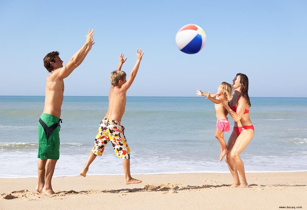 Lustige Strandspiele und Aktivitäten für Kinder 