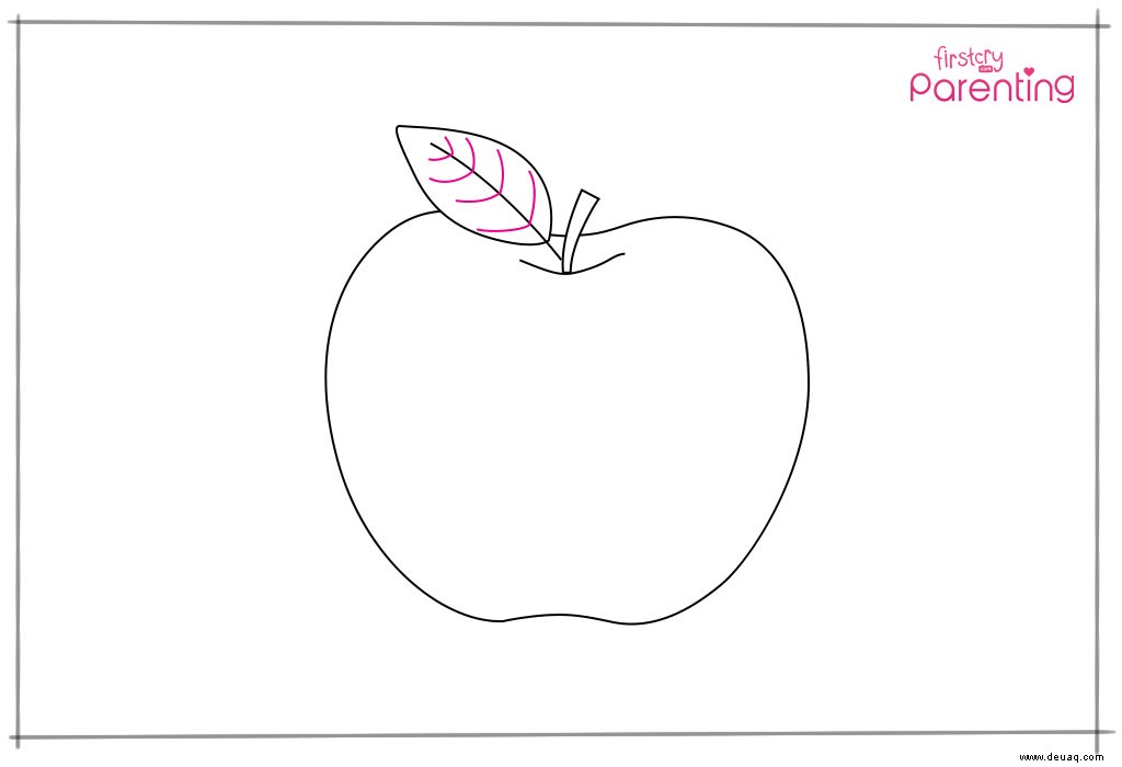 Wie zeichnet man einen Apfel für Kinder? 