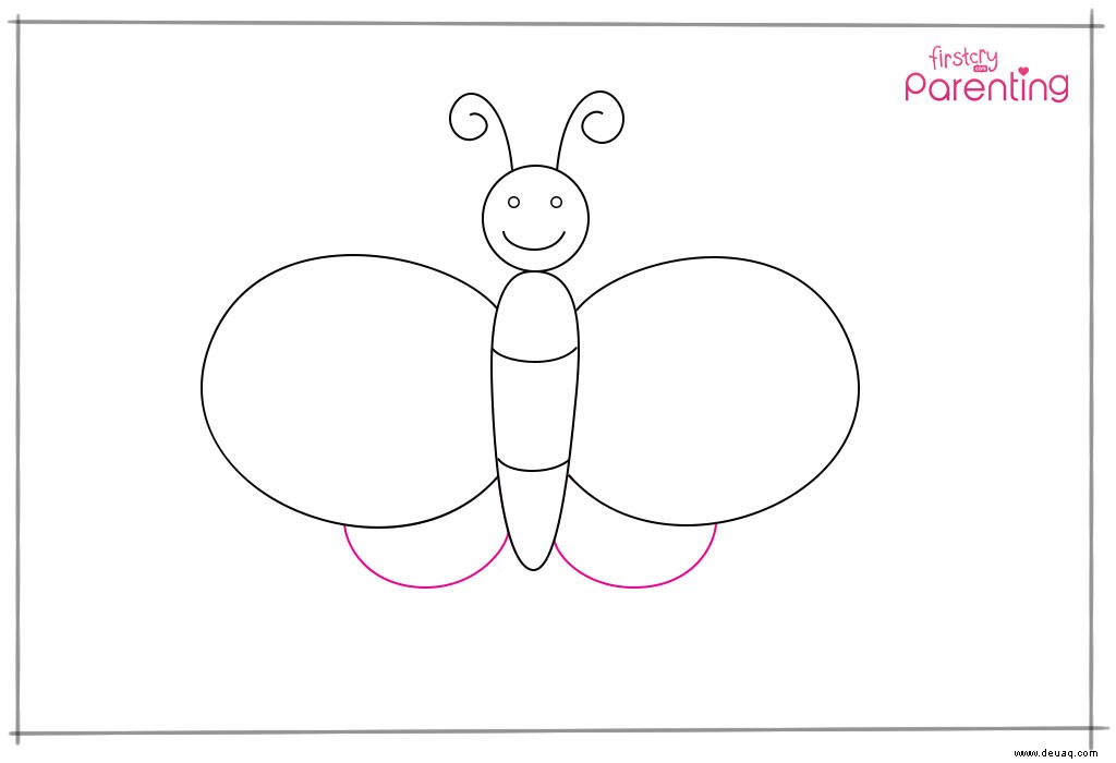 Wie man einen Schmetterling für Kinder zeichnet 