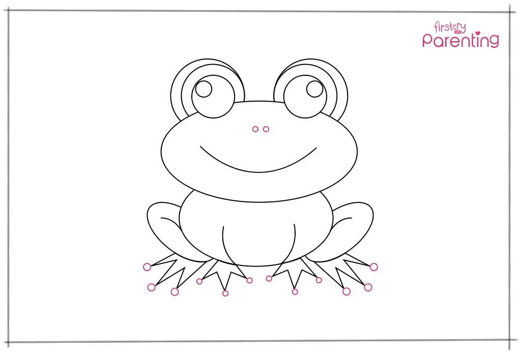 Wie man einen Frosch für Kinder zeichnet 