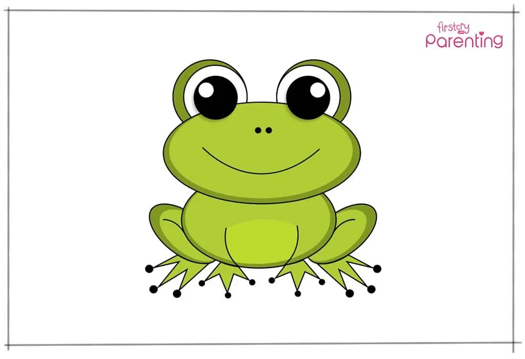 Wie man einen Frosch für Kinder zeichnet 