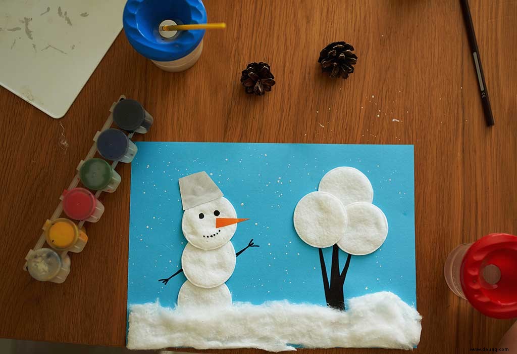 12 einfache Schneemann-Bastelarbeiten für Kinder 