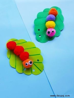 Kreatives und lustiges Raupenhandwerk für Kinder 