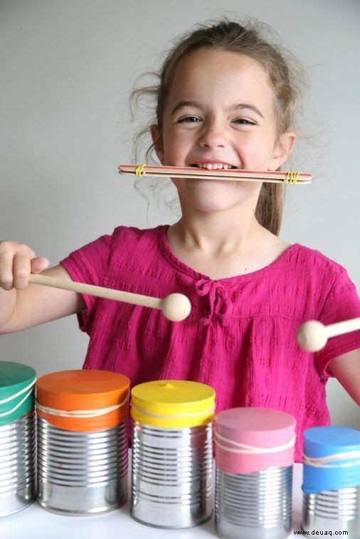 12 einfache hausgemachte Musikinstrumente für Kinder 