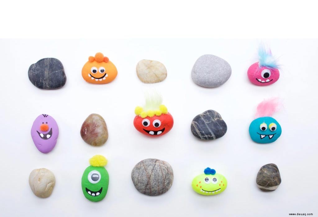 5 einfache Pet Rock Bastelideen für Kinder 