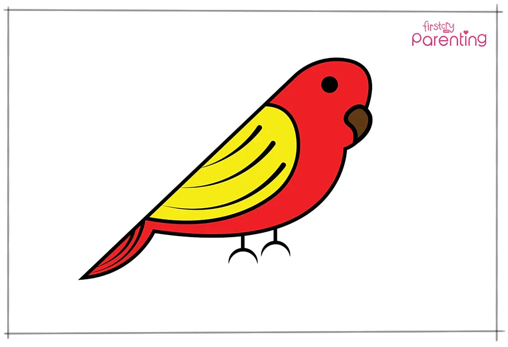 Wie man einen Vogel für Kinder zeichnet 