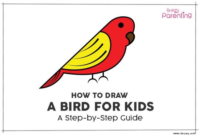 Wie man einen Vogel für Kinder zeichnet 