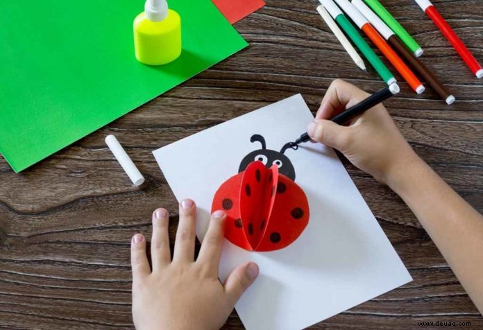 10 kreative Marienkäfer-Bastelarbeiten für Kinder 