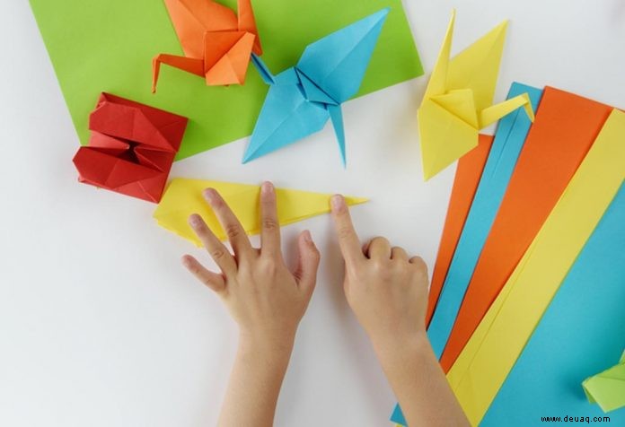 15 einfache Origami-Bastelarbeiten für Kinder 