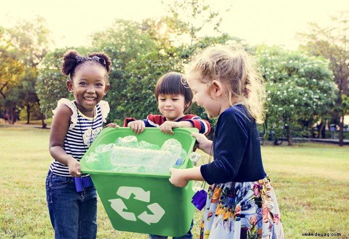 Möglichkeiten, Kindern Reduzieren, Wiederverwenden und Recyceln beizubringen 