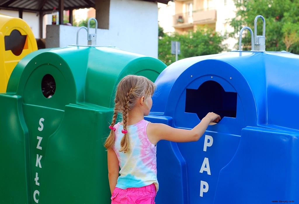 Möglichkeiten, Kindern Reduzieren, Wiederverwenden und Recyceln beizubringen 