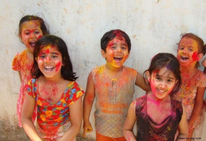 Bunte Holi-Party-Ideen für Kinder 