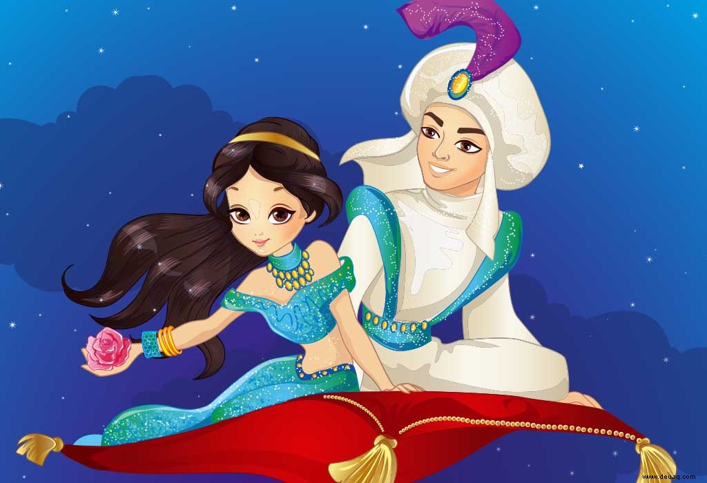 Die berühmte Geschichte von Aladdin und die Wunderlampe für Kinder 