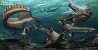  Flussmonster  erster bekannter Dinosaurier, der im Wasser gelebt hat 